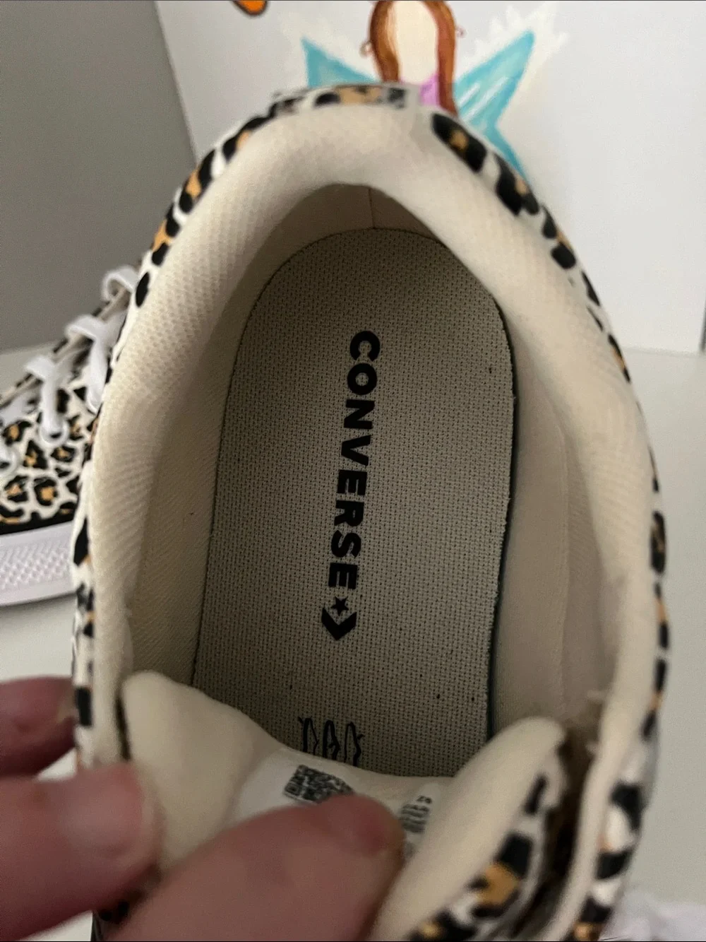 Converse Kids Low-Top Sneakers in Leopard Print - White and Black Accents
